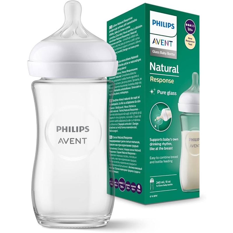 AVENT - Tetero Natural Philips 3.0 Vidrio Grado Farmacéutico 8Oz
