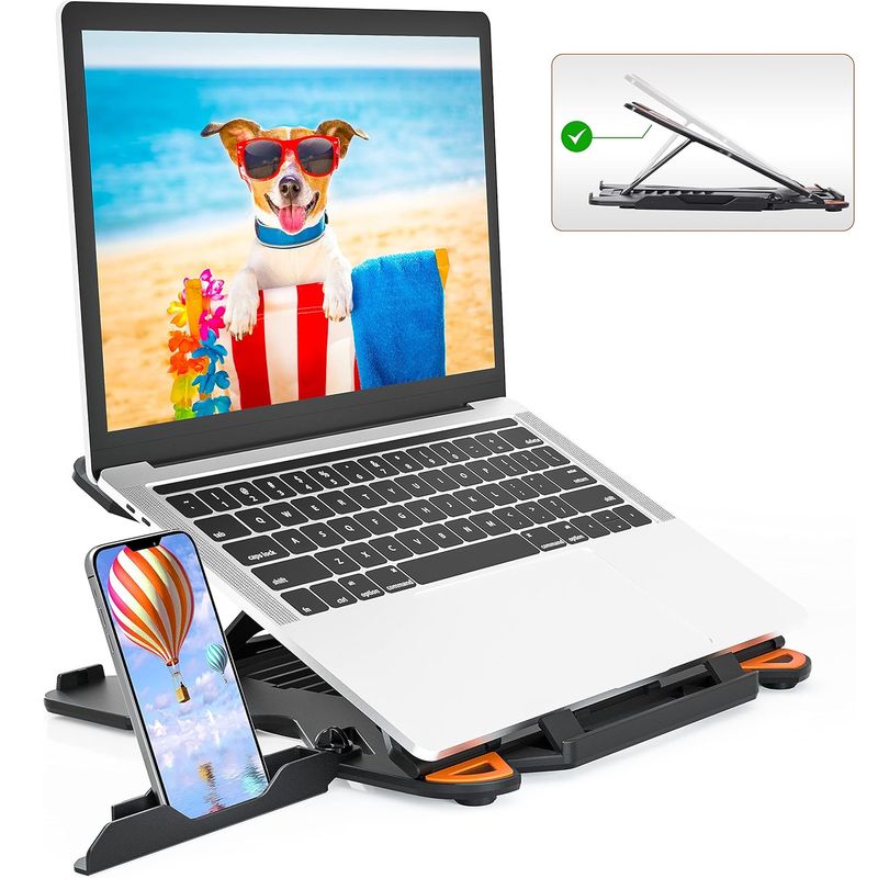 ONE PIXEL - Soporte Base Portatil Y Celular Ajustable Hasta 17 Pulgadas
