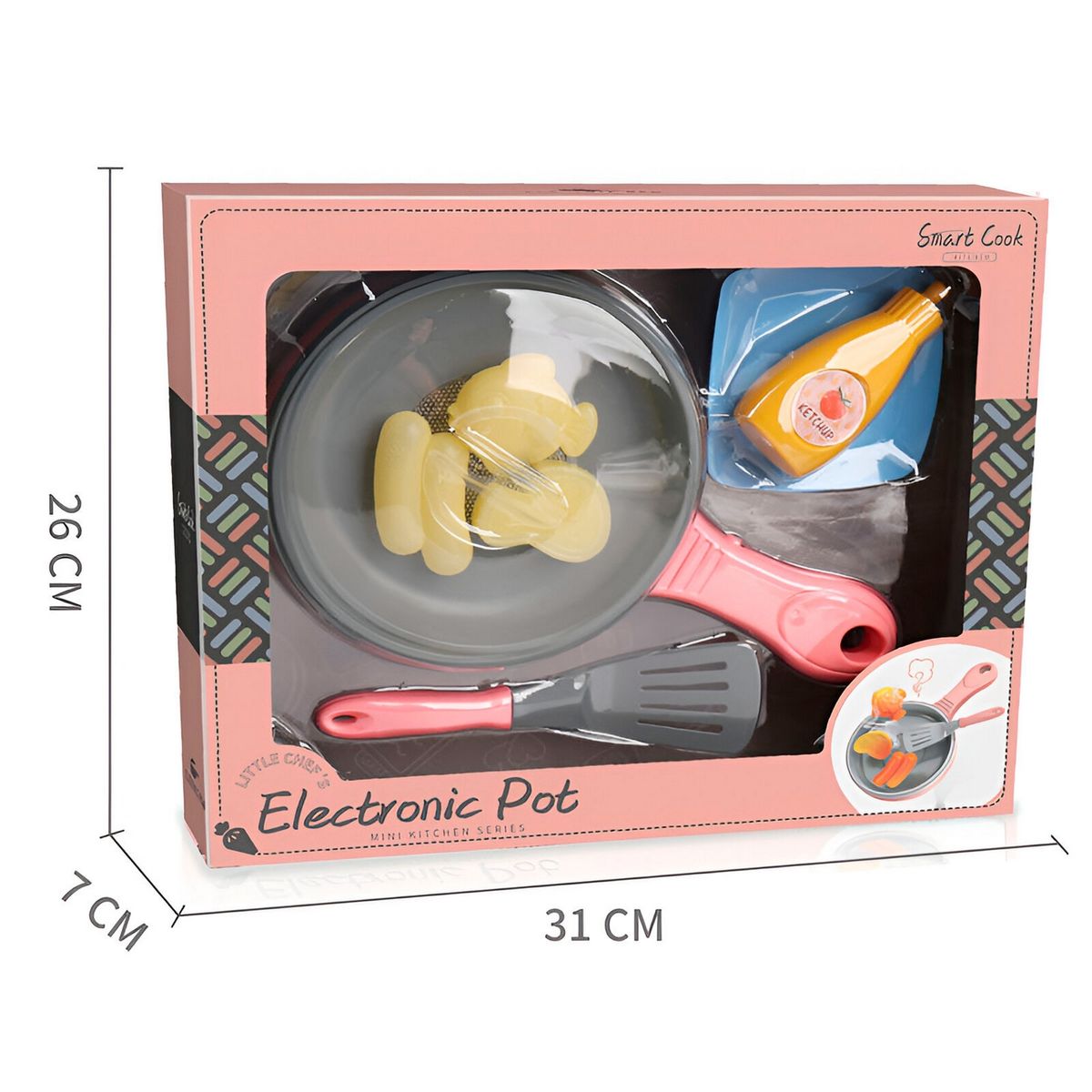 GENERICO - Kit De Utencilios Cocina Sarten Comida De Juguete Niñas