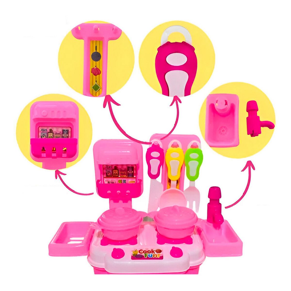 GENERICO - Cocina Niñas Juguete Portatil Con Utencilios