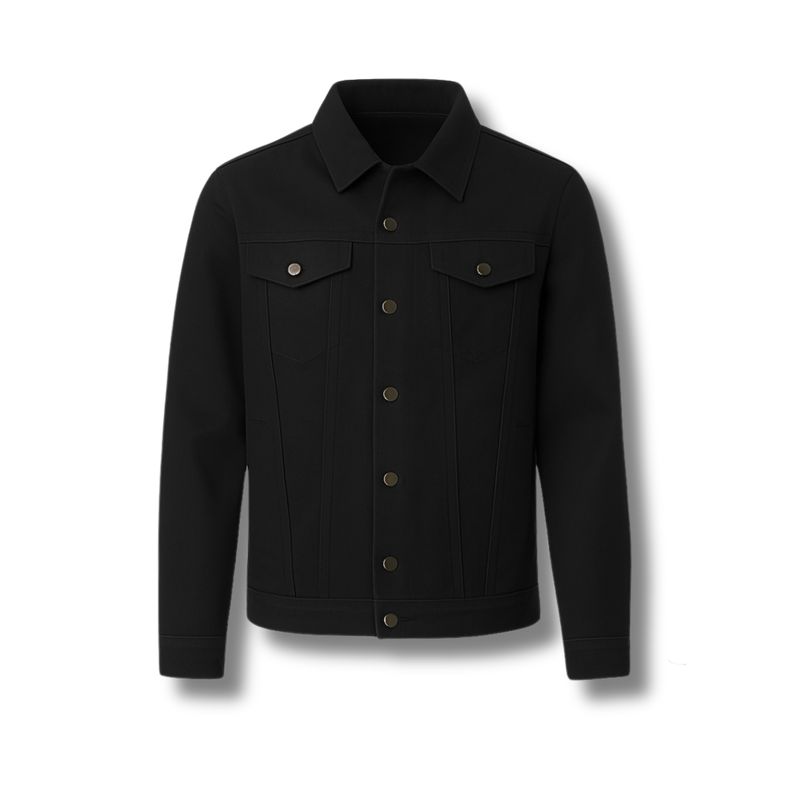 GENERICO - CHAQUETA NEGRA EN JEAN PARA HOMBRE