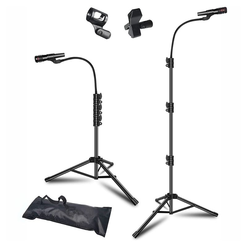 GENERICO - Soporte Base Para Micrófono + Bolso Paral Altura Ajustable