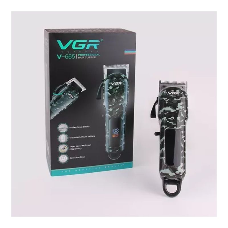 VGR - Maquina De Peluqueria Inalámbrica Profesional Vgr V-665