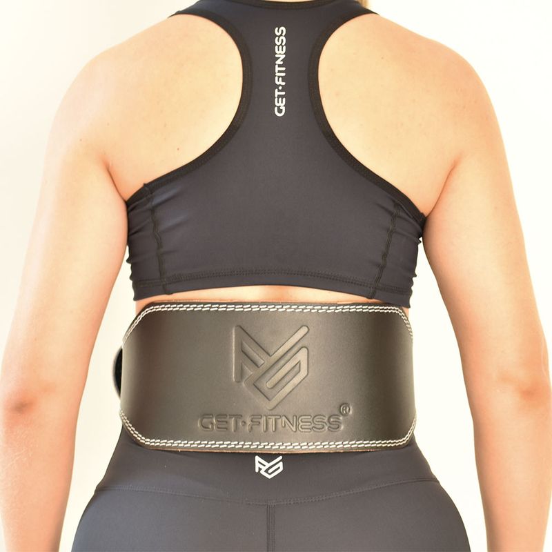 GET FITNESS - Cinturón Para Levantamiento de Pesas Cuero