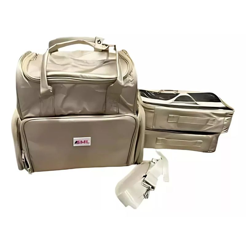 GENERICO - Maleta Bolso Organizador Esmaltes Uñas Maquillaje beige