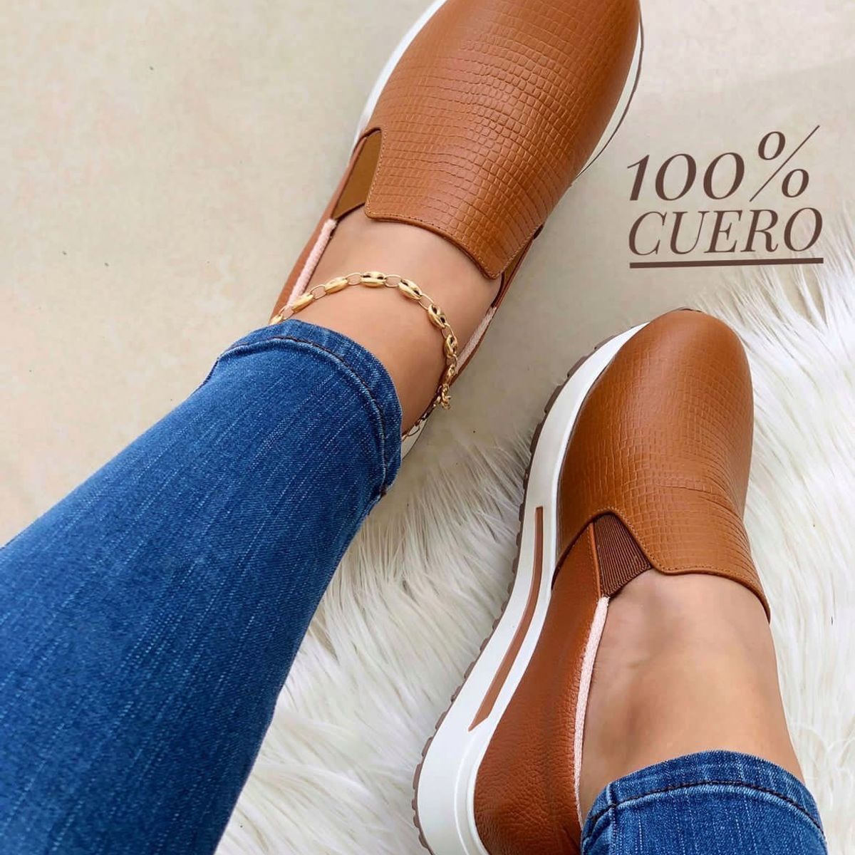 EVEGONZ - Zapato Casual en Cuero Babucha Comoda Para Mujer