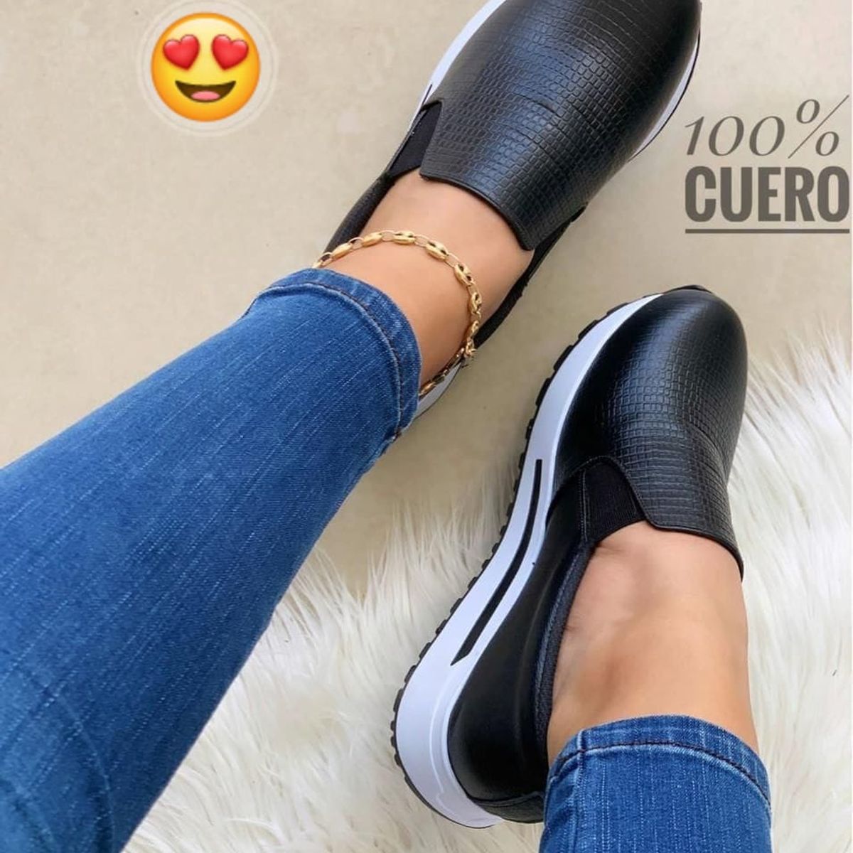 EVEGONZ - Zapato Casual en Cuero Babucha Comoda Para Mujer