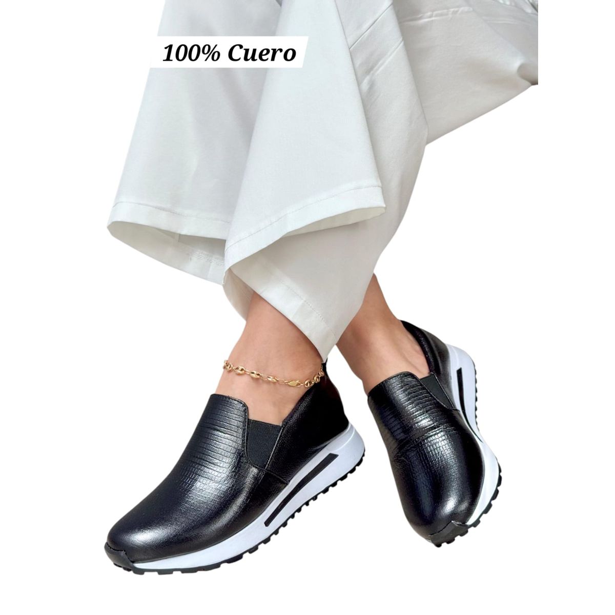 EVEGONZ - Zapato Casual en Cuero Babucha Comoda Para Mujer