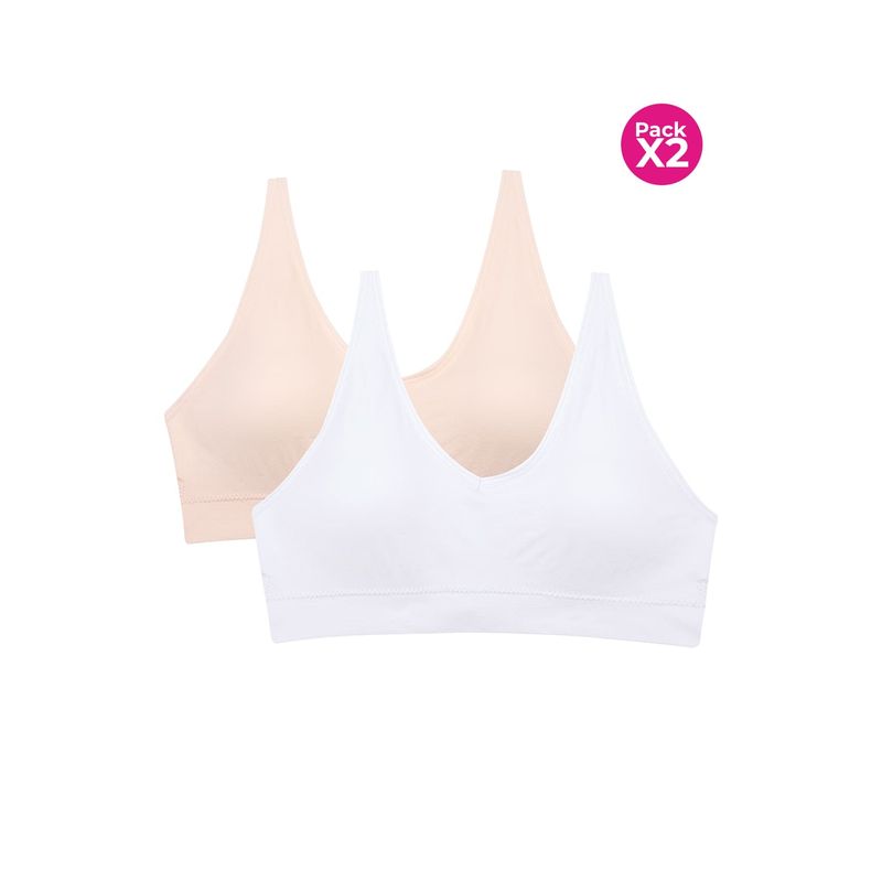 LILI PINK - Top seamless paquete x2 para adolecentes