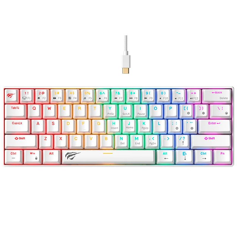 HAVIT - Teclado Mecanico Havit Gamenote Kb903l Blanco Rgb