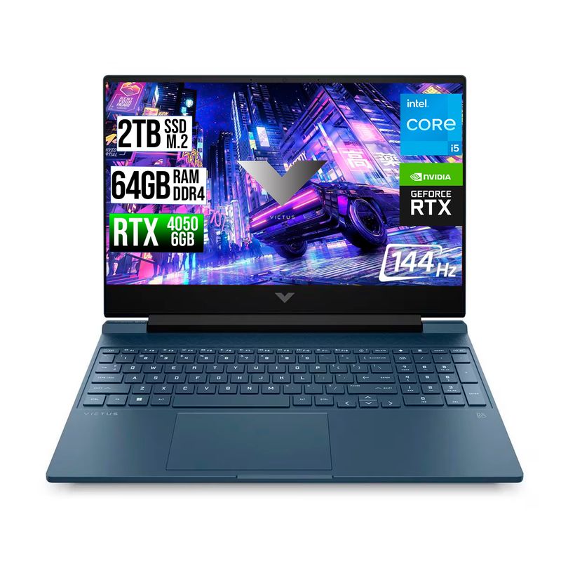 HP - HP VICTUS INTEL CORE I5-13500H RTX 4050 6GB SSD 2TB RAM 64GB LED 15,6" FHD 144Hz