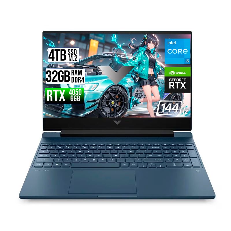 HP - HP VICTUS INTEL CORE I5-13500H RTX 4050 6GB SSD 4TB RAM 32GB LED 15,6" FHD 144Hz