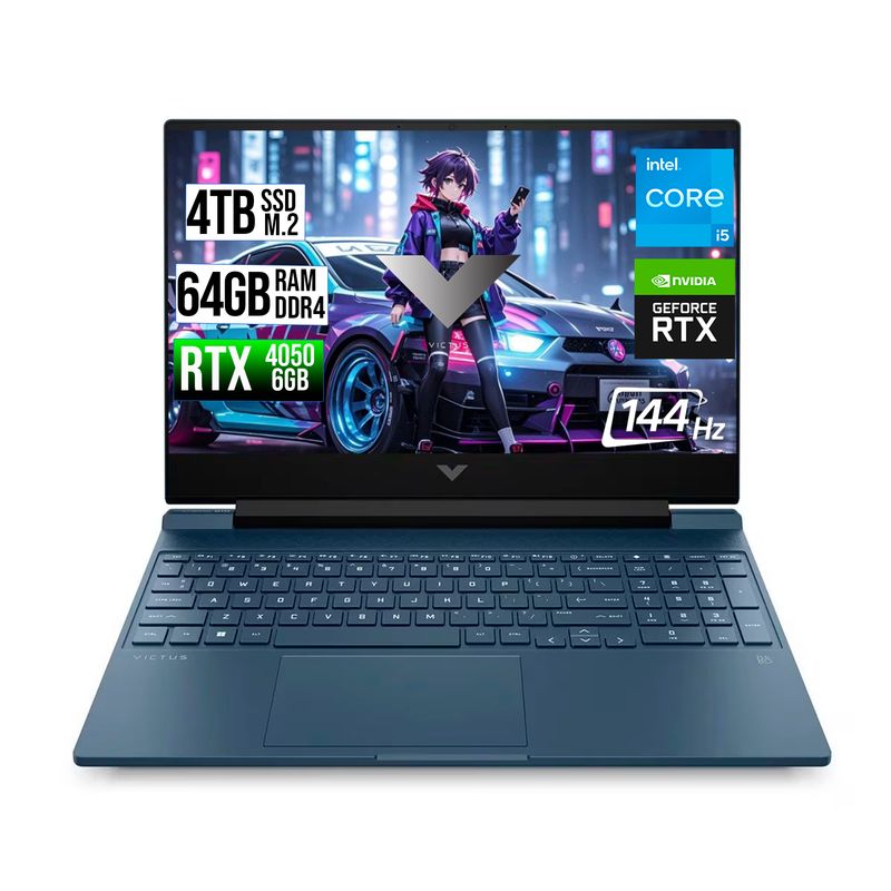 HP - HP VICTUS INTEL CORE I5-13500H RTX 4050 6GB SSD 4TB RAM 64GB LED 15,6" FHD 144Hz