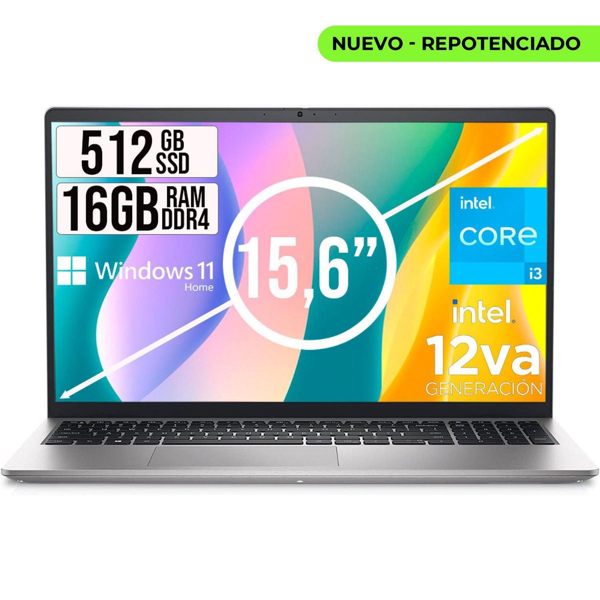 DELL - DELL INSPIRON INTEL CORE I3 1215U SSD 512GB RAM 16GB LED 15,6 FHD LIC W11 HOME