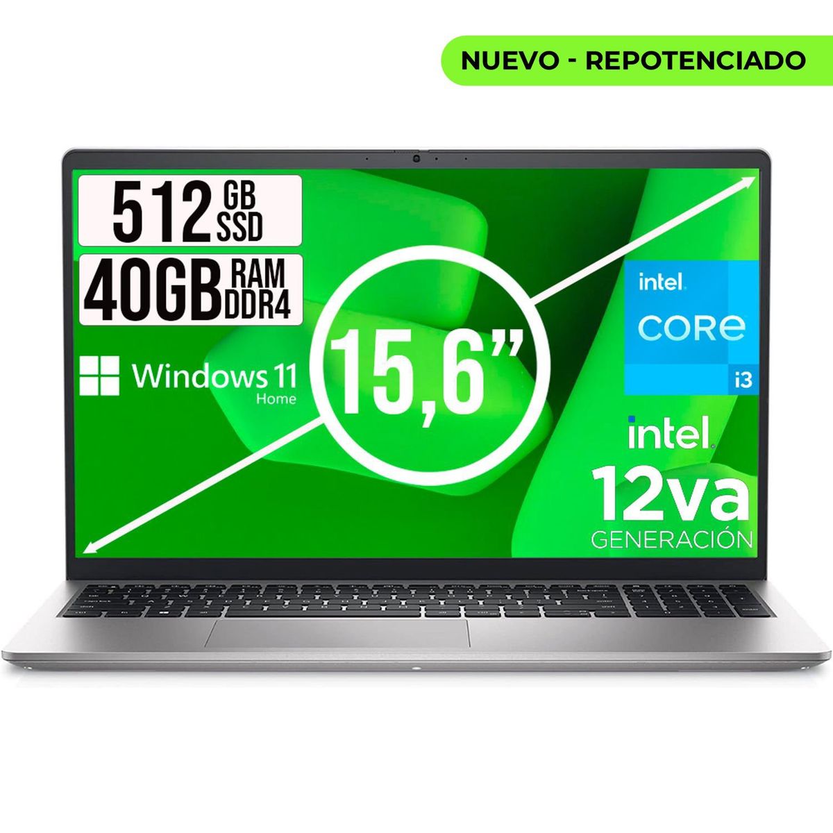 DELL - PORTATIL DELL INSPIRON INTEL CORE I3 1215U SSD 512GB RAM 40GB LED 15,6 LIC W11 HOME