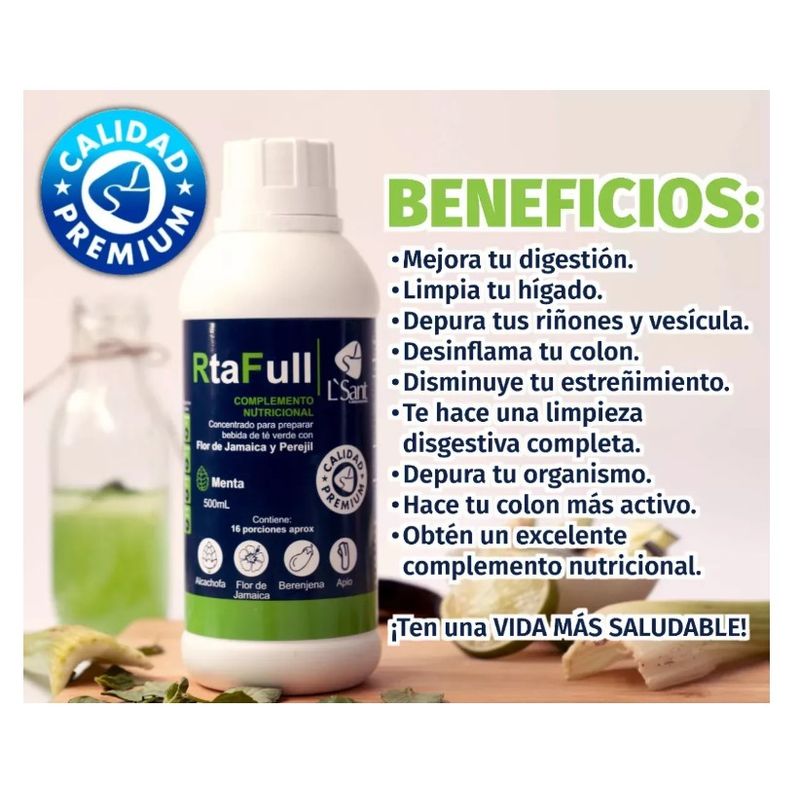 NATURAL ENERGY PRODUCTS - Rtafull Hígado Graso Y Colon Irritado 500ML ORIGINAL X2