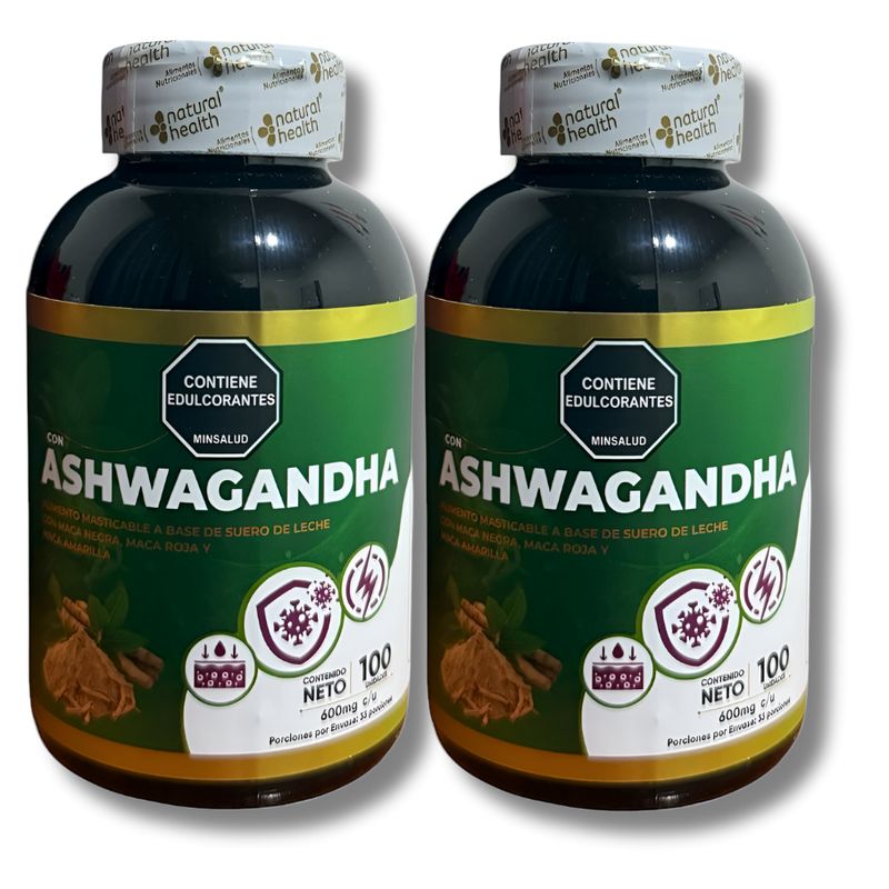 NATURAL ENERGY PRODUCTS - Ashwagandha ORIGINAL ESTRÉS CLARIDAD MENTAL CON INVIMA X2