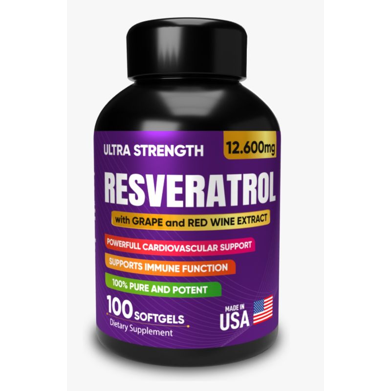 NATURAL ENERGY PRODUCTS - RESVERATROL PURO AMERICANO ORIGINAL 100 CAPSULAS