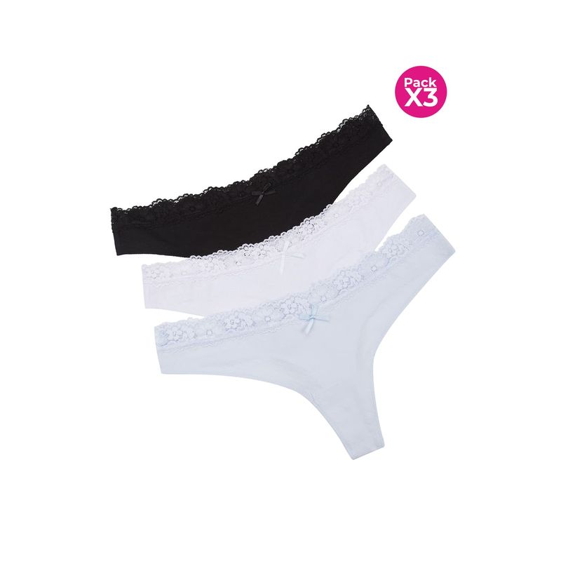 LILI PINK - Panty tipo brasilera paquete x3 para adolecente