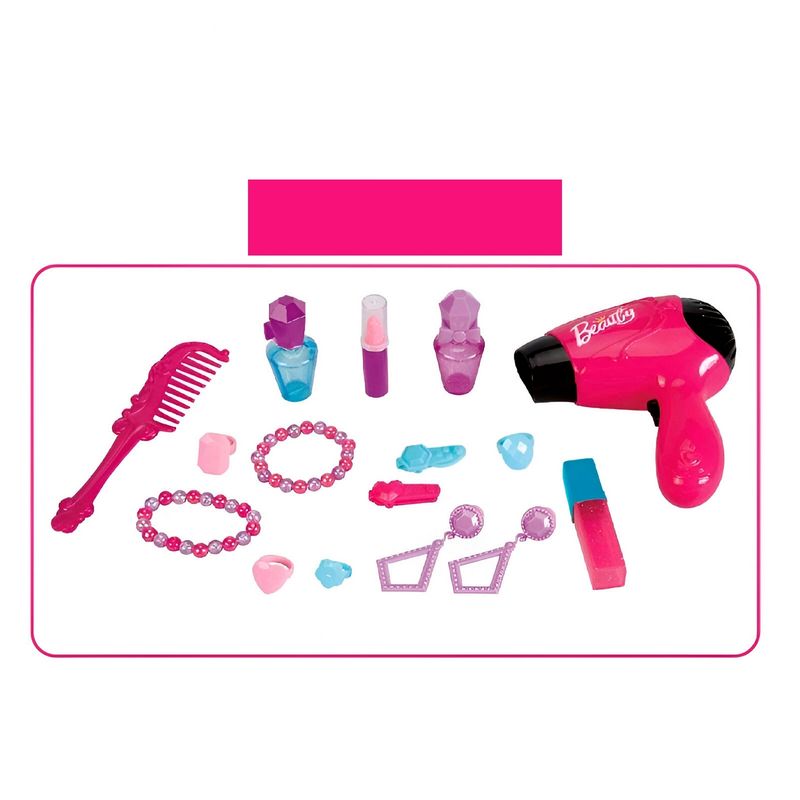 GENERICO - Set Maquillaje Tocador Castillo Peinador Juguete Niñas
