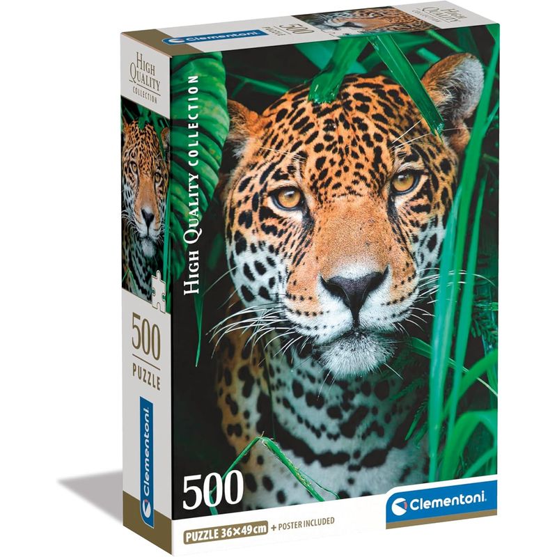 CLEMENTONI - Rompecabezas 500 Piezas Jaguar En La Selva Clementoni