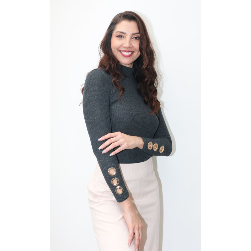 L Y H - Camiseta Para Mujer Manga Larga Negro Marca L&H