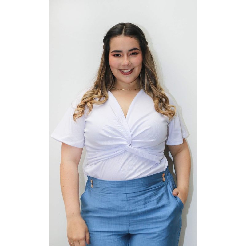 L Y H - Camiseta Para Mujer Blanco Marca L&H
