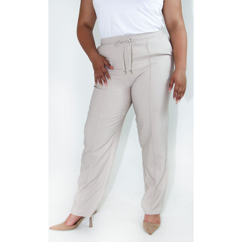 L Y H - Pantalon Para Mujer Beige Marca L&H