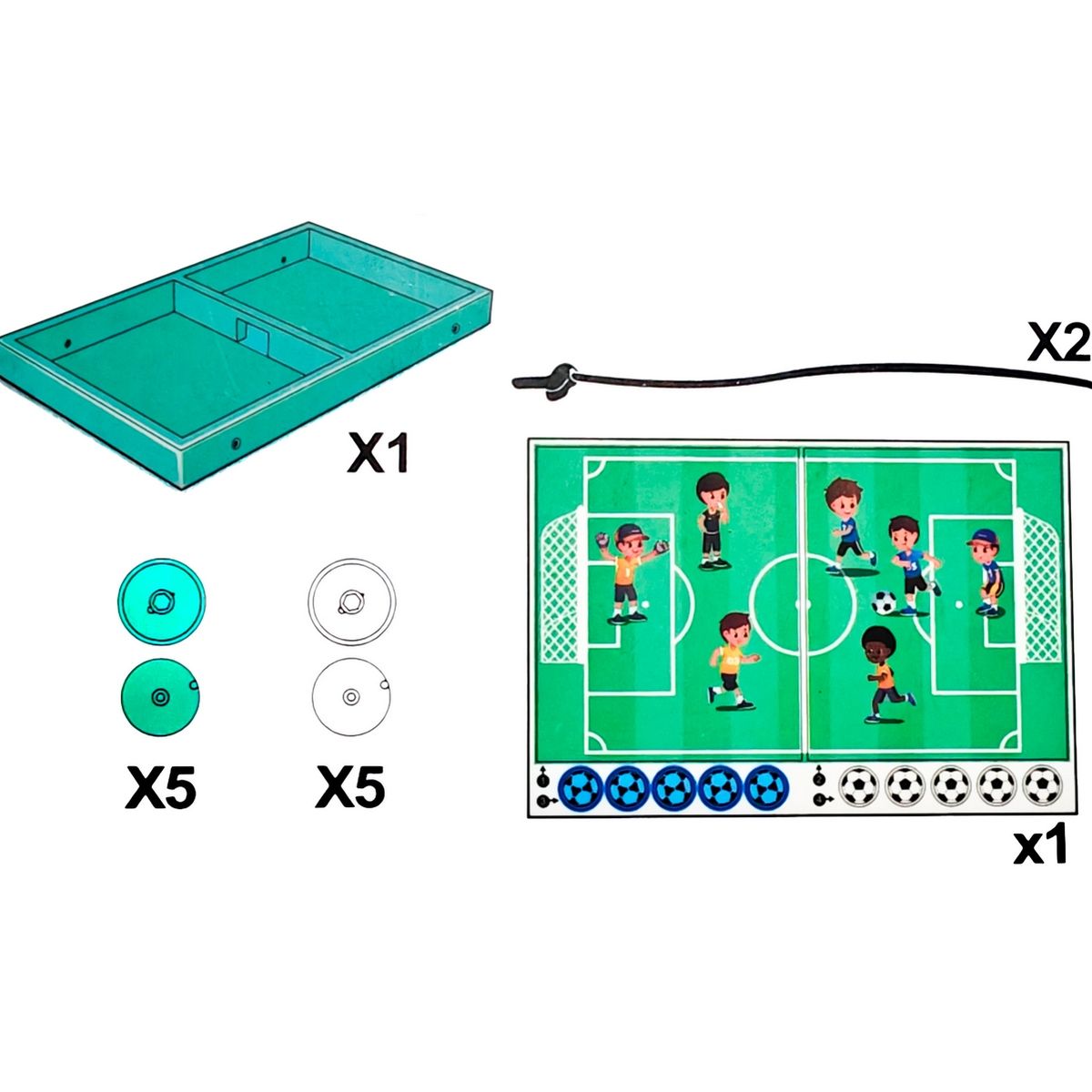 GENERICO - Juego De Mesa Futbol Soccer Tablero Football Portátil Niños