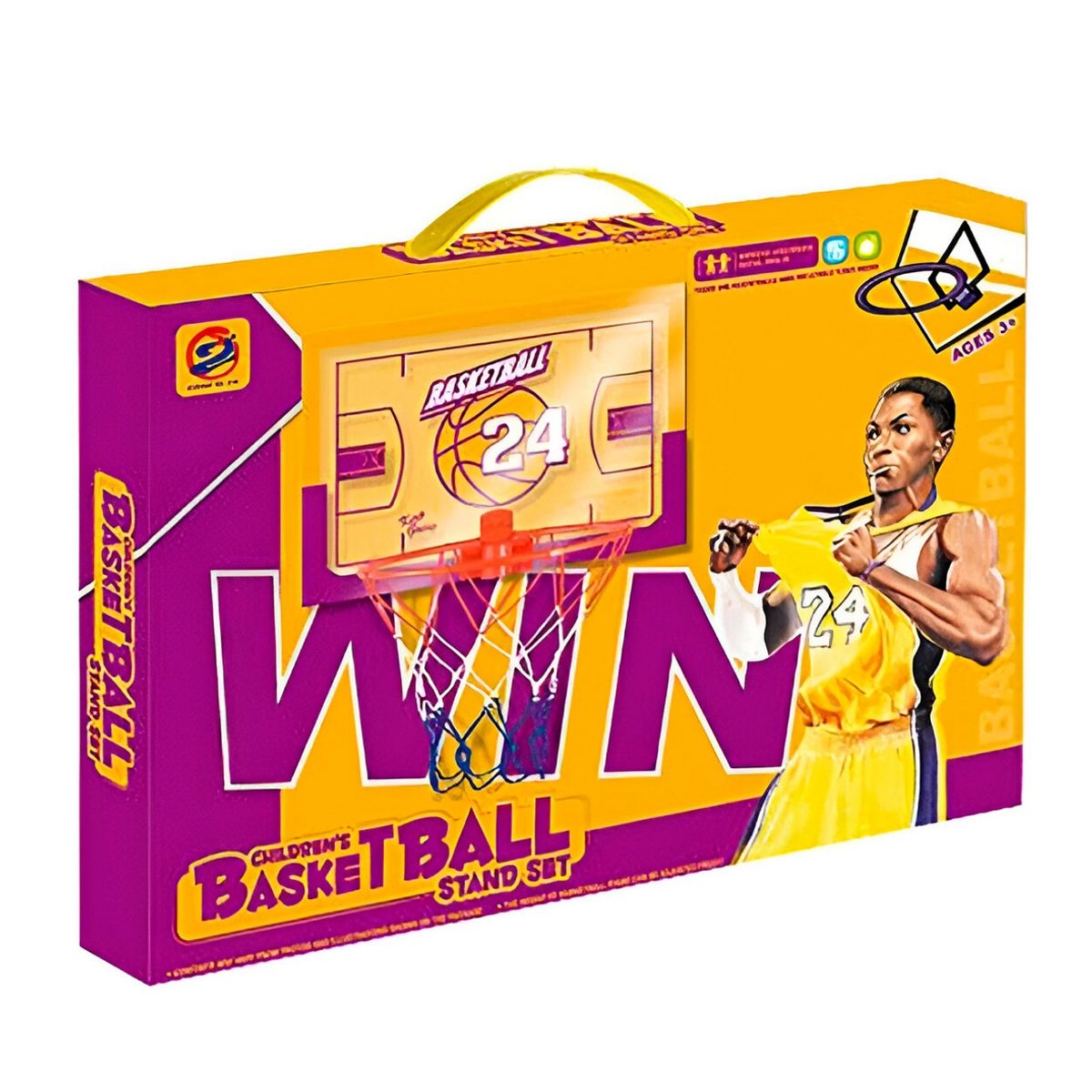 GENERICO - Cancha Canasta Baloncesto Basketbal Basquet Pared + Balon