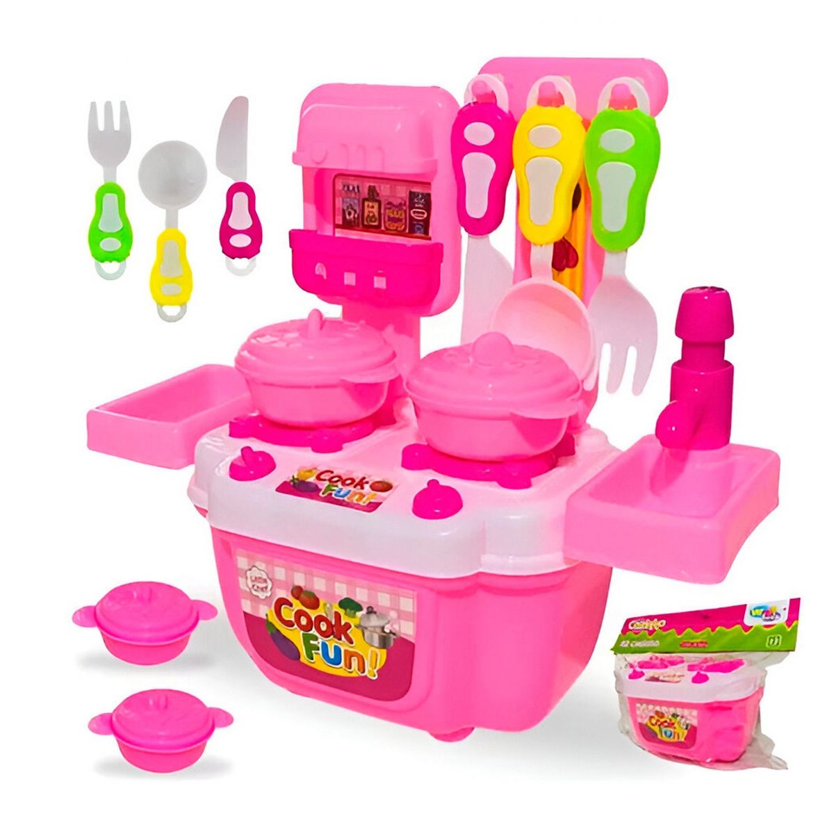 GENERICO - Cocina Niñas Juguete Portatil Con Utencilios