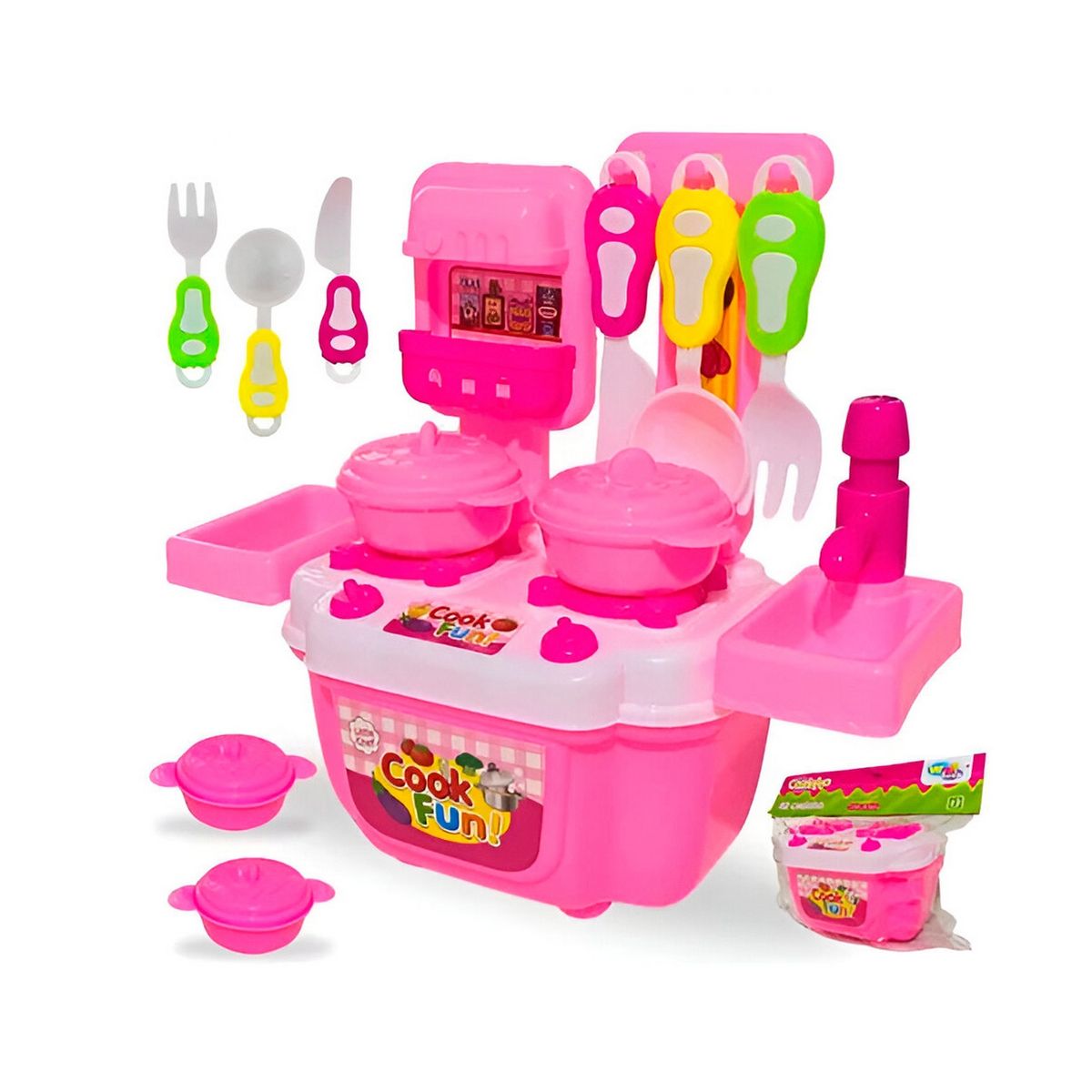 GENERICO - Cocina Niñas Juguete Portatil Con Utencilios