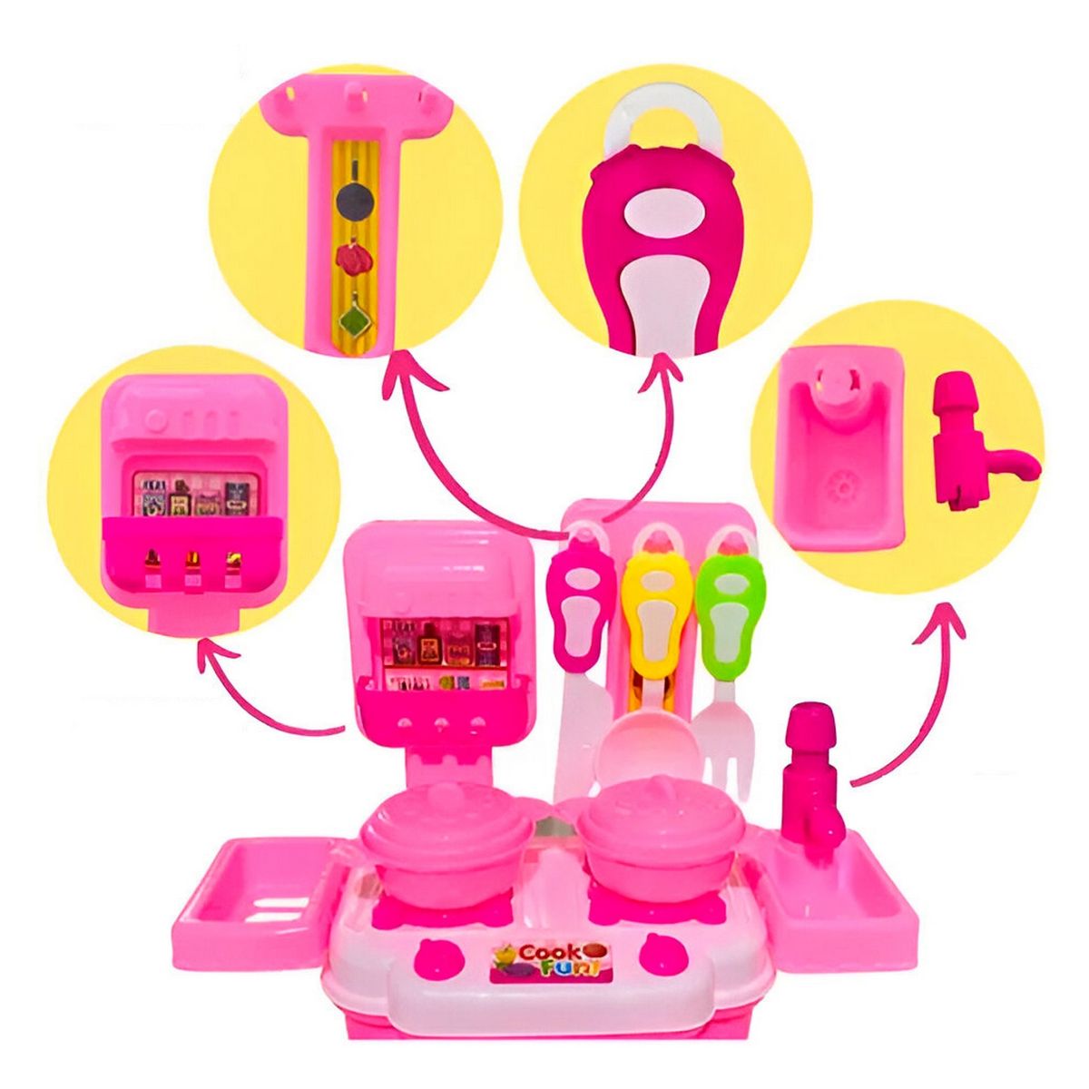 GENERICO - Cocina Niñas Juguete Portatil Con Utencilios