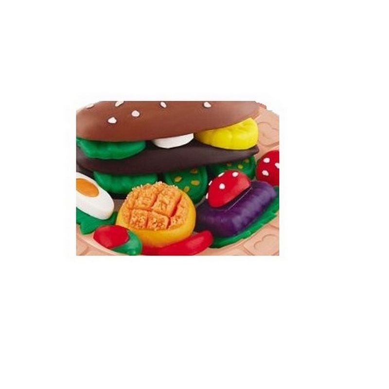GENERICO - Set  Kit Fabrica De Hamburguesas Plastilina Juguete Niños