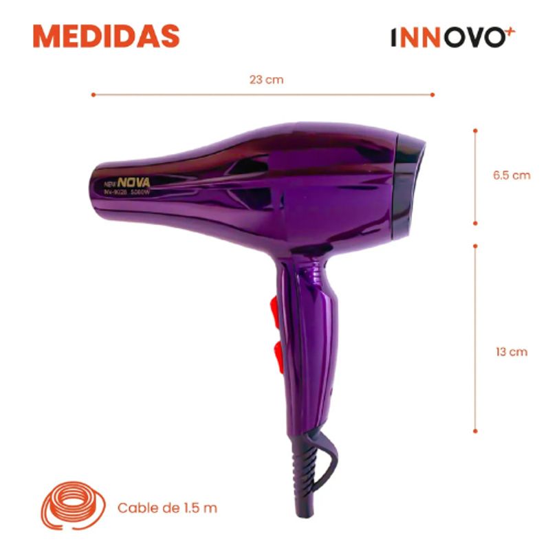 LANSINOH - Secador De Cabello Alta Potencia 5000W Nova 9026 Original
