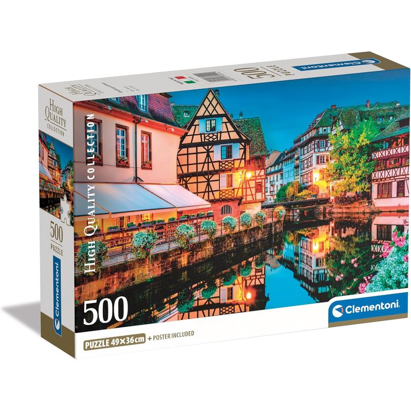CLEMENTONI - Rompecabezas 500 Piezas Ciudad Colmar Francia Clementoni