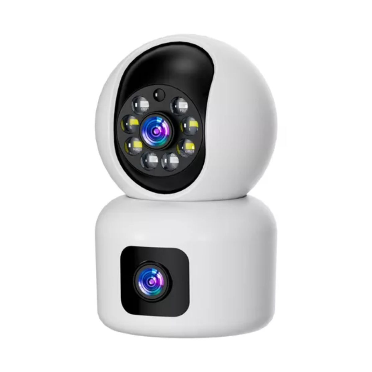 GENERICO - Camara De Seguridad Wifi Ip Doble Lente Robotica Color Blanco