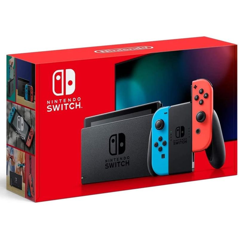 NINTENDO SWITCH - Consola Videojuegos Nintendo Switch Joy-Con  Azul  Rojo Neón Negro