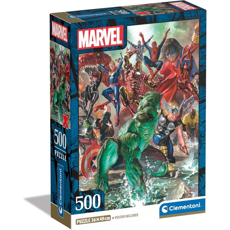 CLEMENTONI - Rompecabezas 500 Piezas Universo Marvel Clementoni Adultos