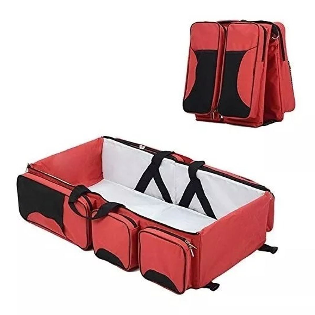 KIDSHOP - Morral Pañalera Portátil 3 En 1 Impermeable SB-1 Beige