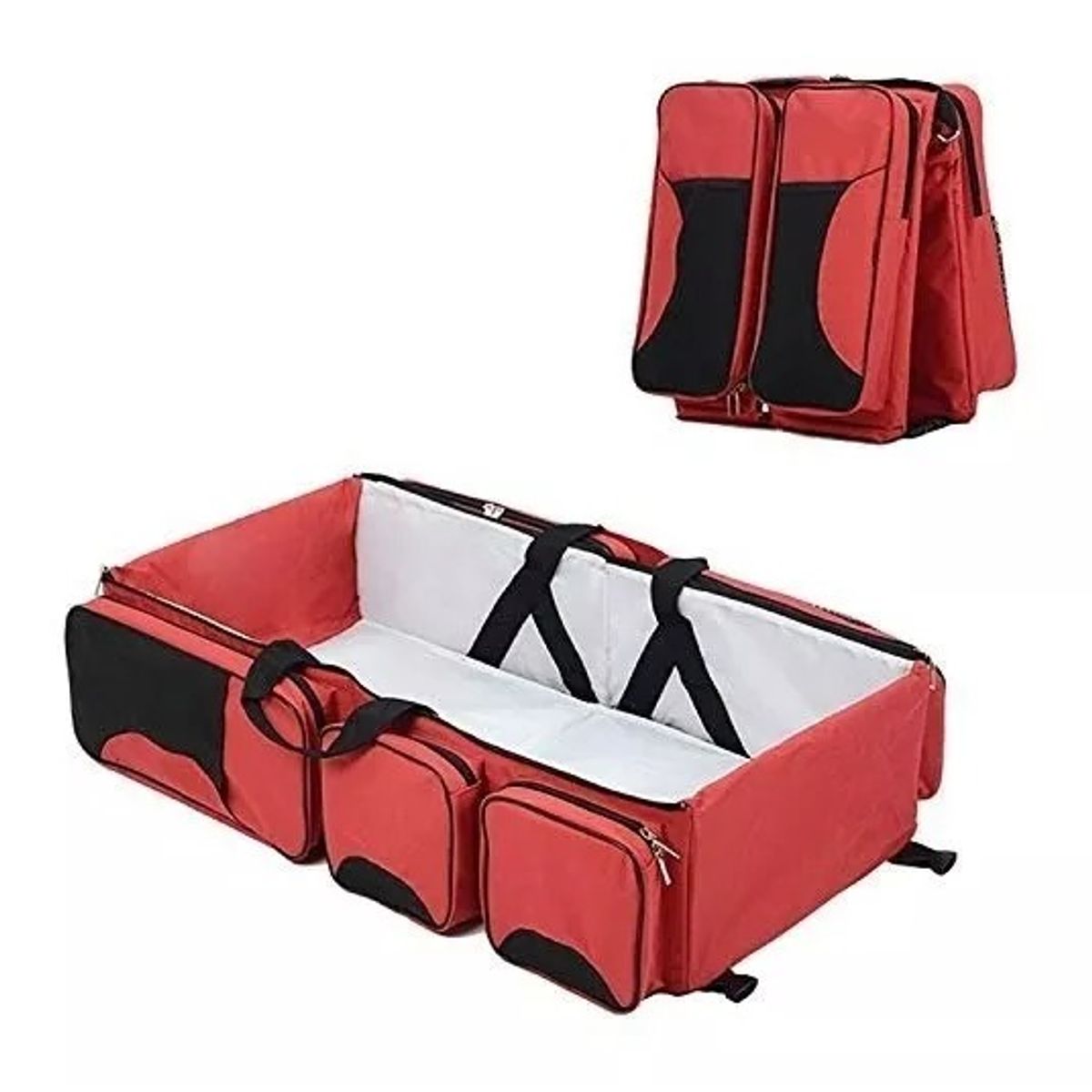 KIDSHOP - Morral Pañalera Portátil 3 En 1 Impermeable SB-1 Beige