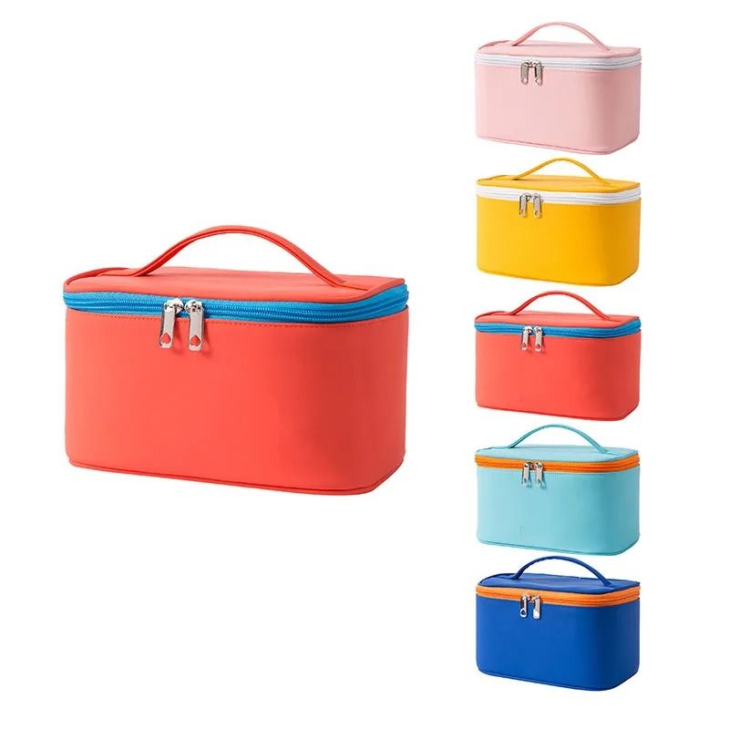 GENERICO - ORGANIZADOR COSMETIQUERA BOLSO MAQUILLAJE NECESER-NARANJA
