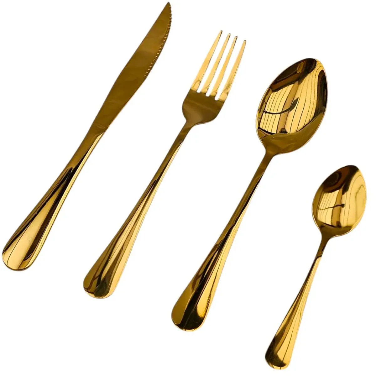 ONE PIXEL - Juego De Cubiertos 24 Piezas Forma Moderna Guardado Facil