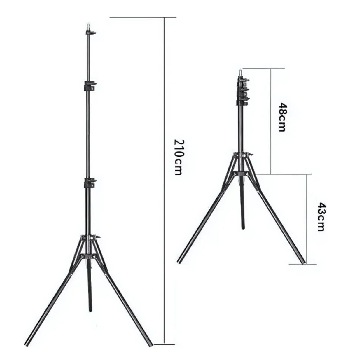 GENERICO - Trípode Stand 210m Para Aro De Luz Cámara Flash