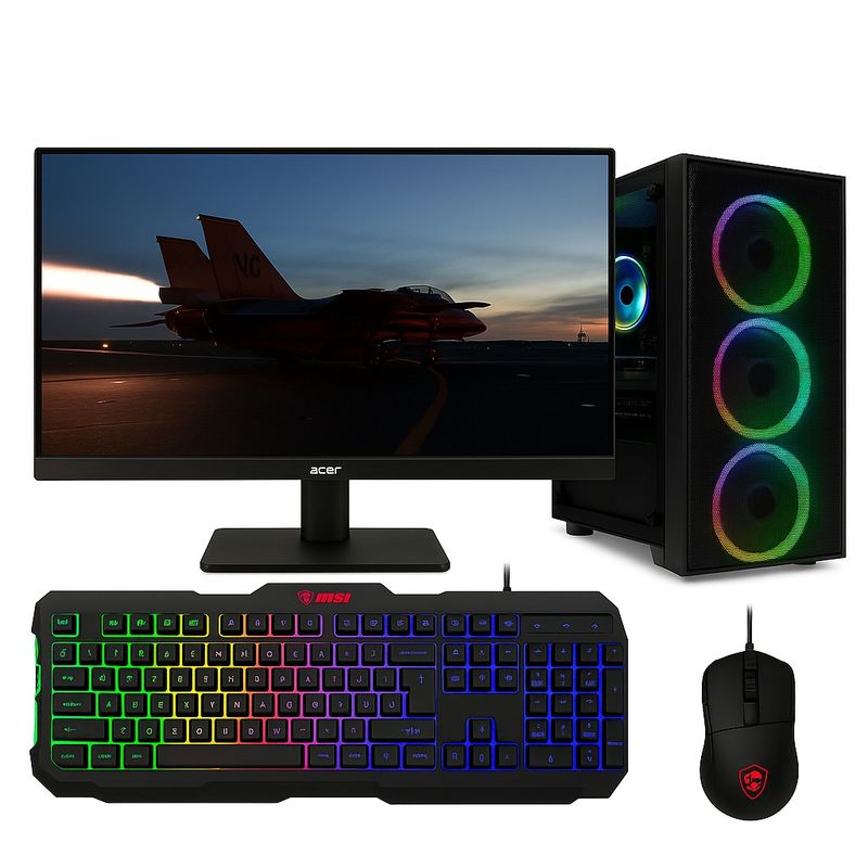 AMD - PC GAMER AMD RYZEN 5 5600G/ RAM 16GB/ SSD 512GB M.2/ MONITOR ACER 22" FHD 100HZ