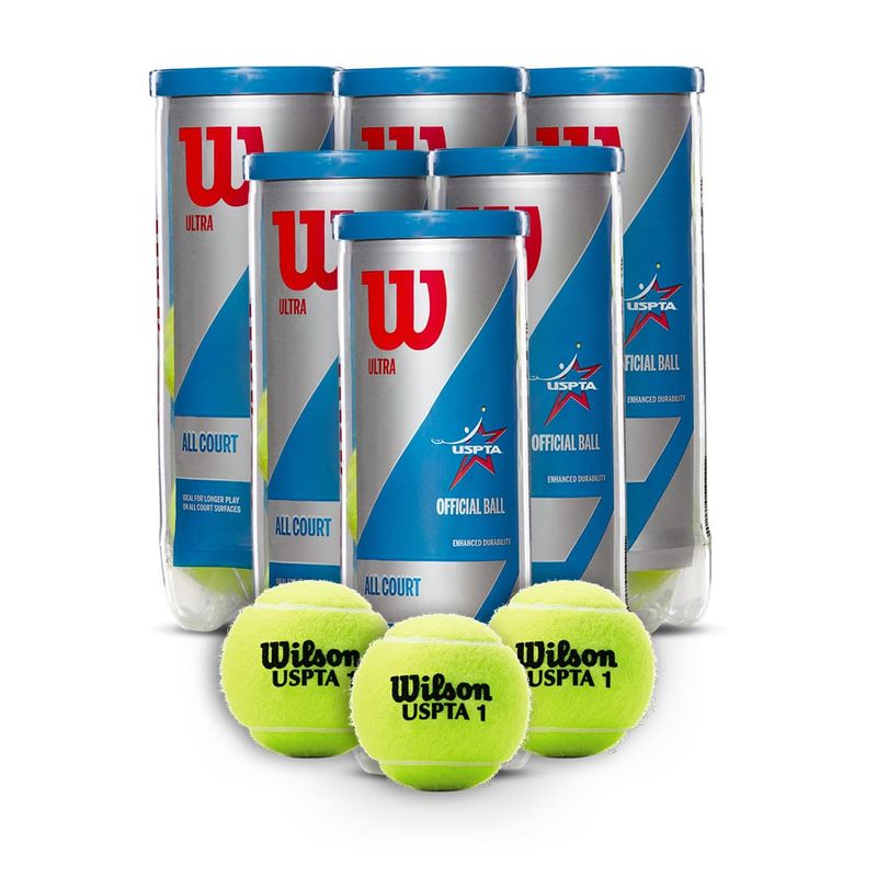 WILSON - Combo 6 Tarros Pelotas de Tenis Wilson Ultra All Court X3P