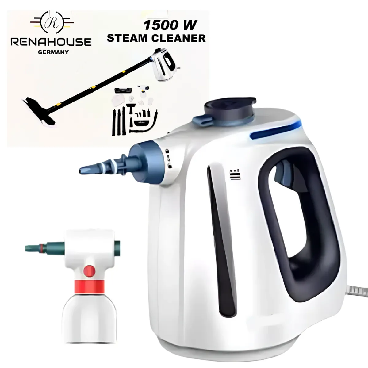 GENERICO - Limpiador A Vapor Desinfectante Multiusos Renaohuse 1500w