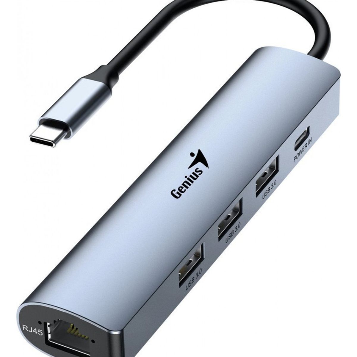 GENIUS - Adaptador Genius 5 En 1 Uh-545 Hub Usb C A Red Usb