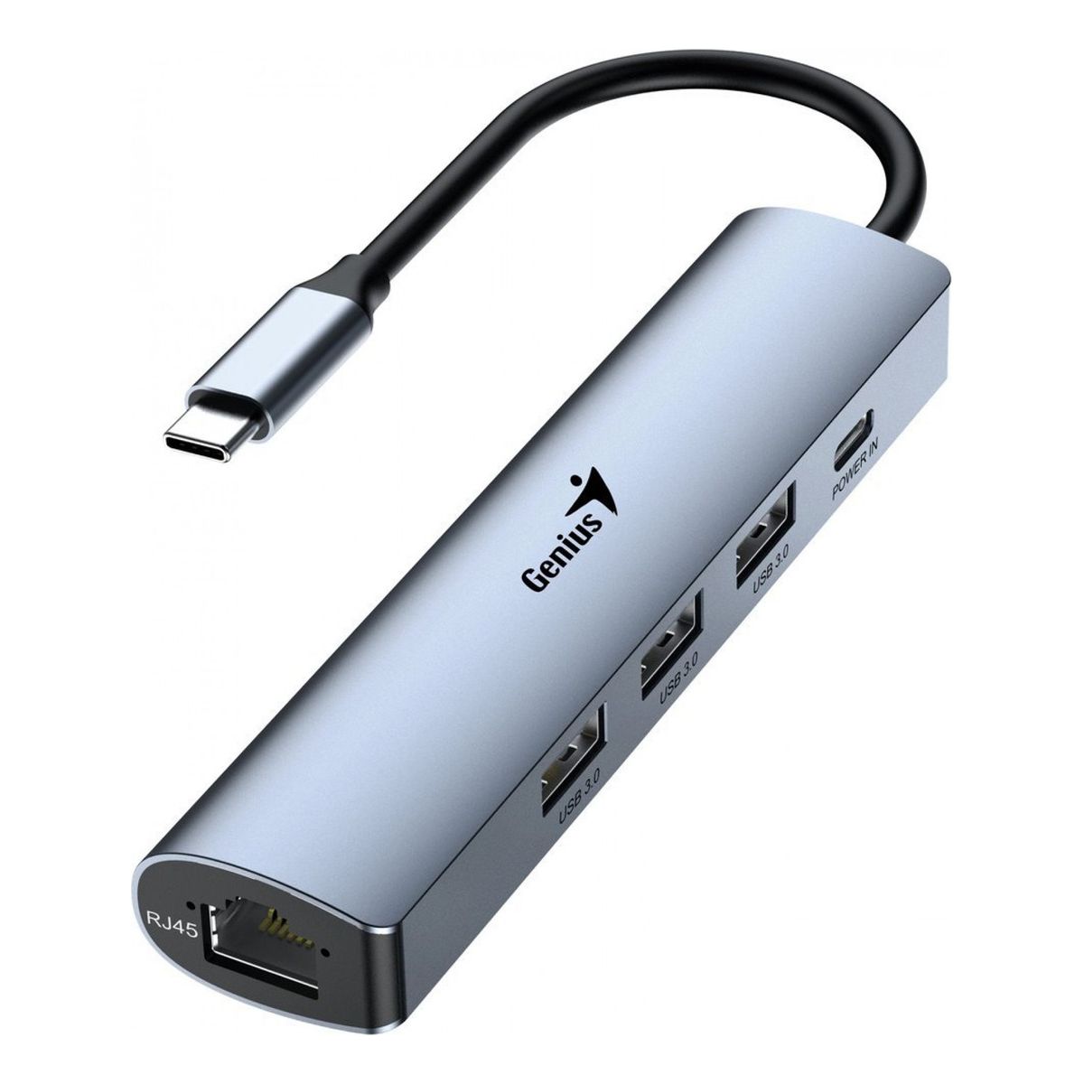 GENIUS - Adaptador Genius 5 En 1 Uh-545 Hub Usb C A Red Usb