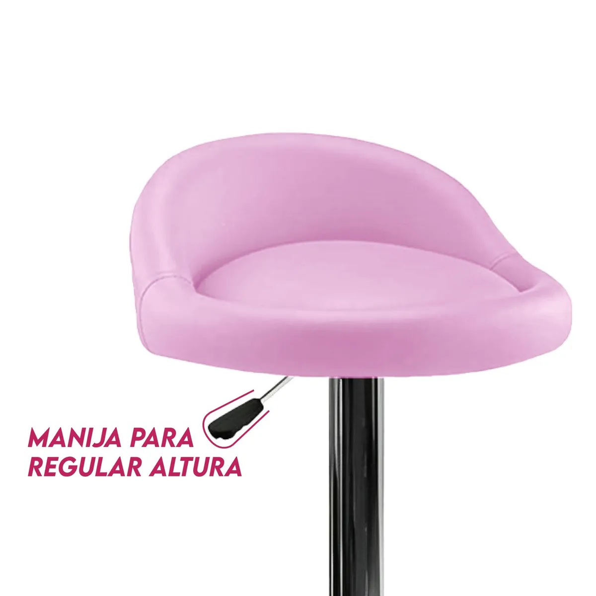 DIMATEX LEON - Silla Bar Butaco Alta Giratoria Barra Bar Cocina Refsantana Lila